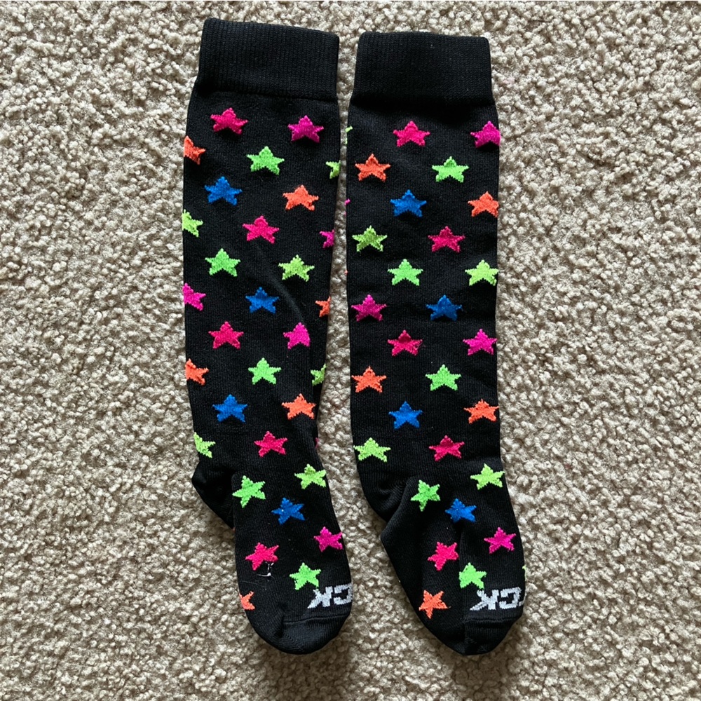 TCK Krazisox Black with Neon Stars